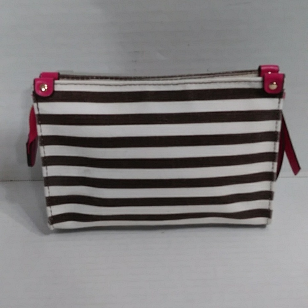 Henri Bendel Striped Clutch Bag Personalized With JH *EUC* - Picture 2 of 9